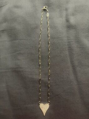 Delicate Silver Heart Pendant Necklace - Women Jewelry